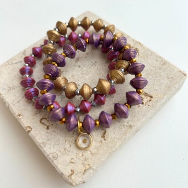 Mikayla Paper Bead Bracelet Set